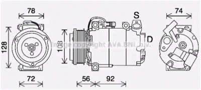 AVA QUALITY COOLING fdk637 -  Компрессор, кондиционер